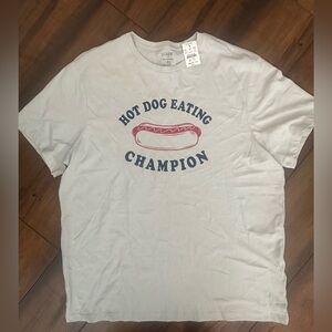 Men’s J.Crew, hot dog eating contest T-shirt